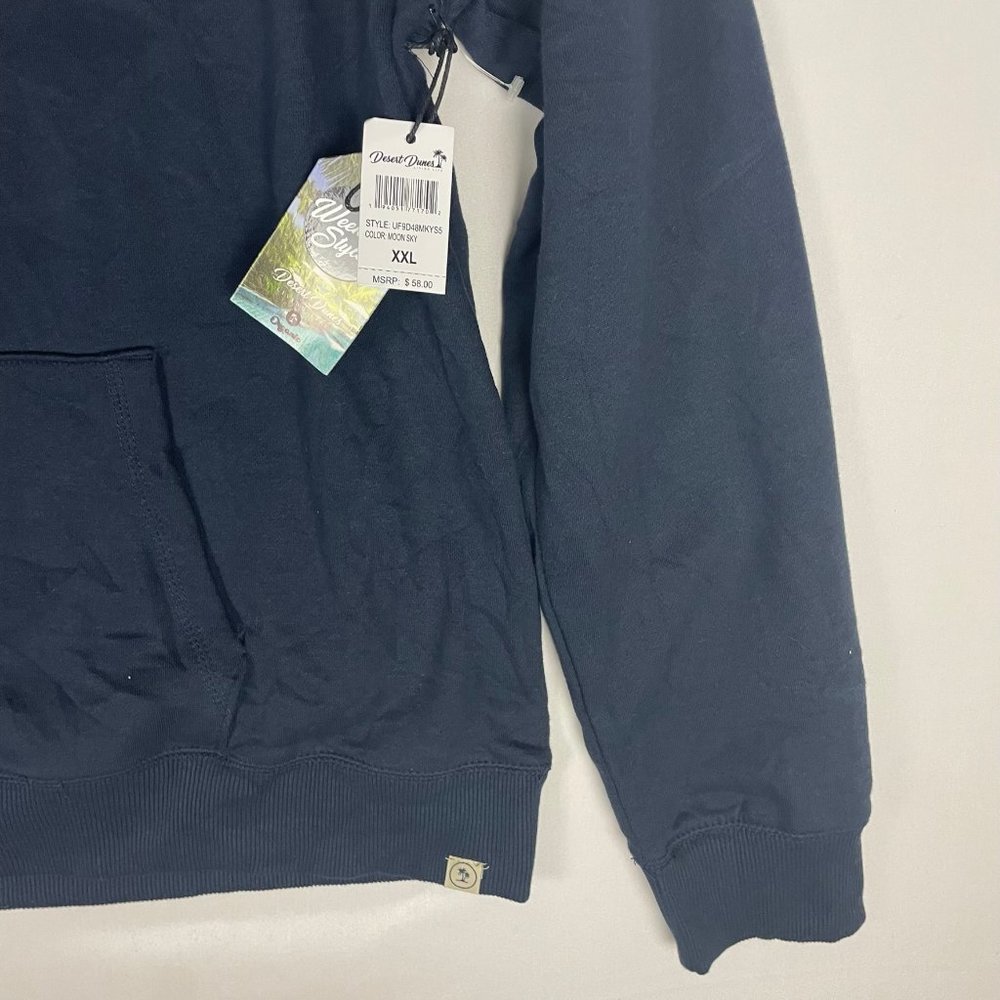 Desert Dunes Navy Pullover Drawstring Hoodie Swea… - image 5